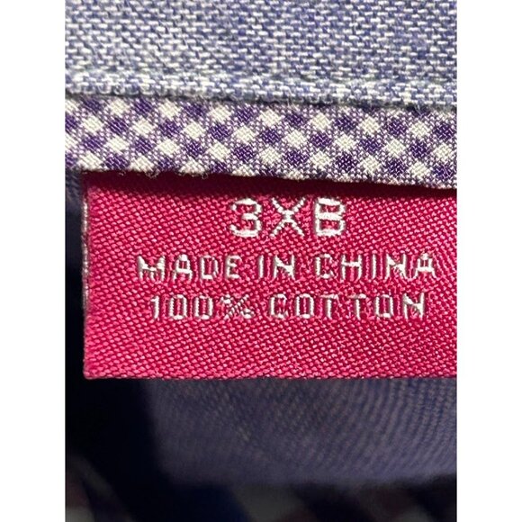 Tommy Bahama Men's Purple Check Plaid Casual Button Down Shirt Size 3X‎ - Picture 5 of 5